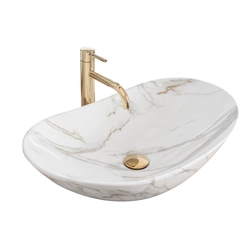 Rea Royal bordplade håndvask 60 Shiny Aiax Marble - yderligere 5% rabat med kode REA5