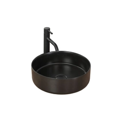 Rea Sami Black Mat countertop washbasin 360x360x115 mm - additional 5% DISCOUNT with code REA5