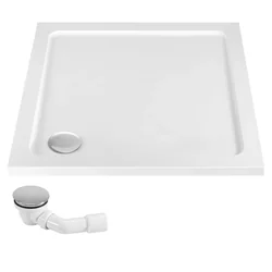 Rea Savoy acrylic shower tray white 90x90