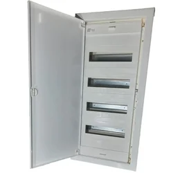 Recessed electrical panel 48+8 ST modules 4 rows with metal door IP40