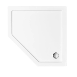 Receveur de douche pentagonal Besco Bergo 90 x 90 cm avec caisson - 5% REMISE supplémentaire sur le code BESCO5