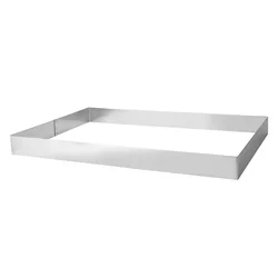 Rectangular edge 59x39 cm, stainless steel