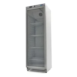 Refrigerated cabinet white 400 l with glass doors