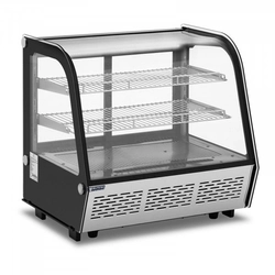 Refrigerated display case - 120 l - Royal Catering - 3 horizontal - black and silver ROYAL CATERING 10012443 RCCC-120-ST