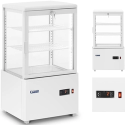 Refrigerated display case, glass, 3 horizontal 58 l - white