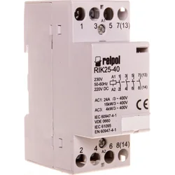 Relpol Stycznik modułowy 25A 4Z 0R 230V AC/DC RIK25-40-230 2608213