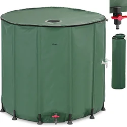 Резервоар за варел, сгъваем градински контейнер за дъждовна вода, 1000 l