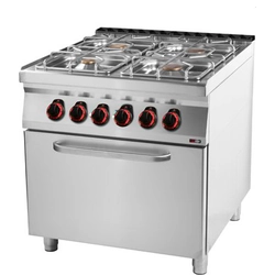 RF | Cucina a gas fuochi 4 + forno GN 2/1 Redfox SPT-90/80-21 GE