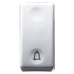 Ring pushbutton, switch 1P NO 10A symbol / ring / module white GW20512 Gewiss