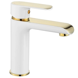 Robinet de Lavabo Rea Bloom Blanc/Or Bas - En plus 5% RÉDUCTION avec le code REA5