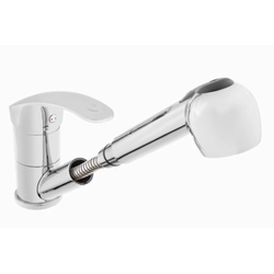 Robinet d'évier Invena Nea avec bec extractible, chrome, BZ-83-W01-W