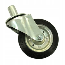 RODA DE ANDAIME 160mm PINO DE BORRACHA DE METAL 44 x 32mm