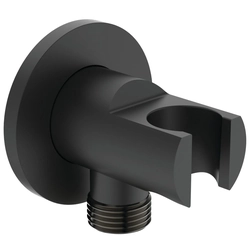 Rokas dušas galvas turētājs Ideal Standard IdealRain, ar savienotāju, Silk Black matēts melns