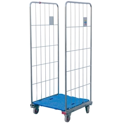 Rollcontainer (rollcage, rollbox) mesh trolley, blue color