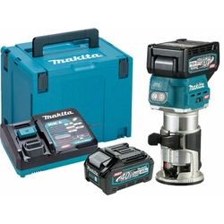 Roteador sem fio Makita RT001GM202 40 V | 10000 a 31000 RPM | Carbono sem escova | 2 x 4 Ah bateria + carregador | em MakPac