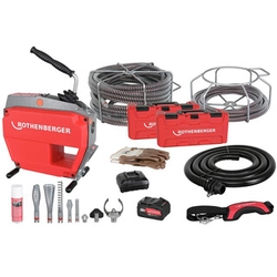 Rothenberger R600 Déboucheur sans fil VarioClean 18 V | 20 - 150 mm | 60 m | Carbone sans balais | 1 x 8 Ah batterie + chargeur | à Rocase