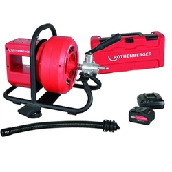 Rothenberger Rodrum VarioClean bezvadu atbloķētājs 18 V | 40 - 100 mm | 15 m | Oglekļa brushless | 1 x 8 Ah akumulators + lādētājs | Rokasē