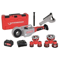 Rothenberger Supertronic 2000 E akku gevindskærer 18 V | 1/4 til 2 tommer | Kul uden børste | 1 x 4 Ah batteri + oplader | I en kuffert