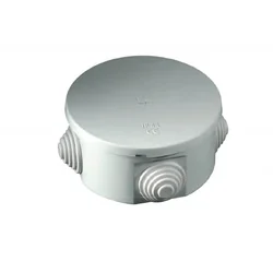 Round applied box 65x35mm ABS with cable glands IP44