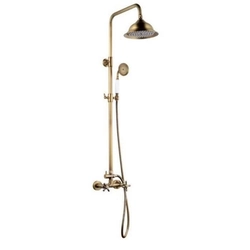 ROUSSEAU shower column stainless steel bronze