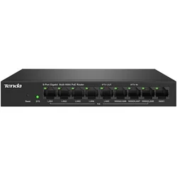 Router 8 PoE+-portar, 1 WAN-port, Gigabit, Webbhantering - TENDA TND-G0-8G-POE