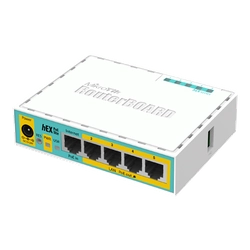 Router hEX PoE Lite, 5 x Fast Ethernet 4 x PoE, RouterOS L4 - Mikrotik RB750UPr2