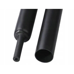 RPKH1 25/10x1-C thickened heat shrink tube with glue, black