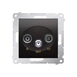 RTV-SAT end/end socket transg.RTV 1.0dB sentado 1.0dB, antracite Simon54