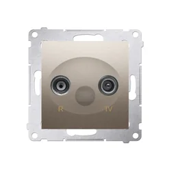 RTV terminal socket separated attenuator 1dB, matte gold Simon54