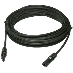 Rubberen kabel 2x2,5mm2 met MC4 stekkers voor aansluiting van het paneel op de 30m regelaar