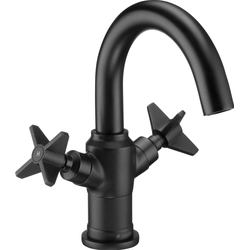 Rubinetto lavabo Deante Temisto Nero con spina click-clack nera