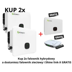 Sada Growatt: 2x Hybridní invertor MID-17KTL3-XH + Grid invertor MID-17KTL3-X1 ZDARMA +Shine link-X ZDARMA