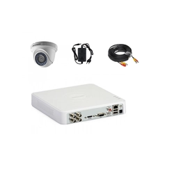 Sada video monitorovacího systému 1 kamera 2MP kompletní interiér Hikvision IR 20 m s DVR, rumunské menu, Cloud, software pro mobilní telefon součástí dodávky