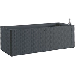 Самополивна саксия Stefanplast Natural Delux Rectangular Anthracite 100 x 43 x 33 cm