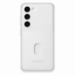 Samsung Galaxy S23 Frame Cover case with replaceable backs, white