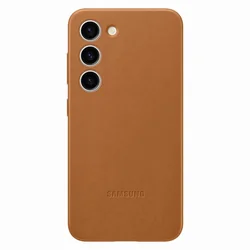 Samsung Galaxy S23 Leather Cover camel made of natural leather