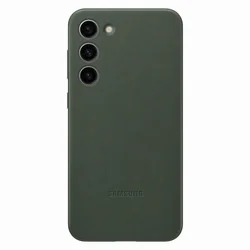 Samsung Galaxy S23+ Leather Cover zaļš ādas korpuss