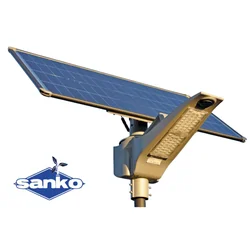 SANKO LED napelemes utcai lámpa SN-60 (LED 60W 10800lm kétoldalas panel 120W LiFePO4 42Ah)