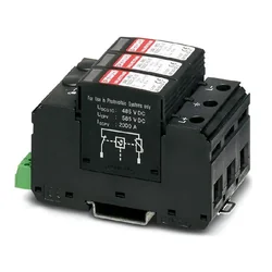 Scaricatore di sovratensione 1000V Tipo DC 1+2, Phoenix, PROTEZIONE T1/T2 PV VAL-MS-T1/T2 1000 DC-PC/2+V