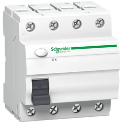 Schneider Electric Автоматичен прекъсвач за остатъчен ток 4P 40A 0,03A тип AC ID K A9Z05440