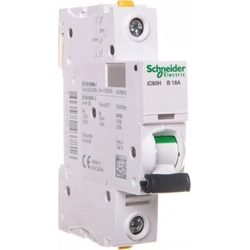 Schneider Electric har angivet 1P B 16A 10kA AC iC60H-B16 (A9F06116)