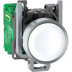 Schneider Electric Harmony XB4R Cabeça de botão sem fio e sem bateria com transmissor White Metal ZB4RTA1