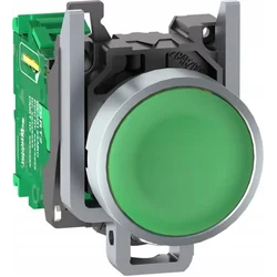 Schneider Electric Harmony XB4R Pulsador inalámbrico y sin batería con transmisor Green Metal ZB4RTA3