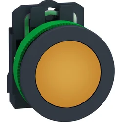 Schneider Electric Harmony XB5 Flat plastic button. orange fi30 smooth lens integrated LED 24 V AC/DC XB5FVB5