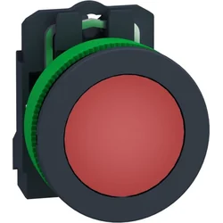 Schneider Electric Harmony XB5 Flat plastic button. red fi30 smooth lens integrated LED 230...240 V AC XB5FVM4