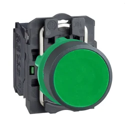 Schneider Electric - ХВ5АА31, Przycisk płaski zielony, plastikowy. Seria: Harmony XB5