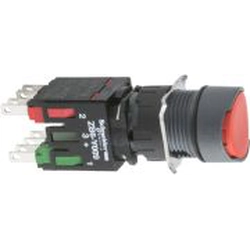 Schneider Electric kontrolknap 16mm 1Z/1R med fjederretur rød IP65 (XB6AA45B)