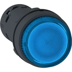 Schneider Electric LED apgaismota spiedpoga ar atsperi 1Z zila XB7NW36B1