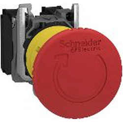 Schneider Electric Safety button 22mm 0R 1R STOP by turning (XB5AS8442)