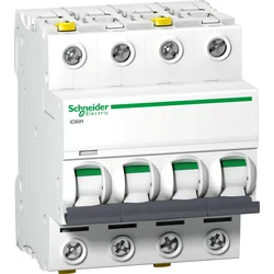 Schneider Electric Wyłącznik nadprądowy 4P C 10A 10kA AC iC60H-C10-4 A9F07410